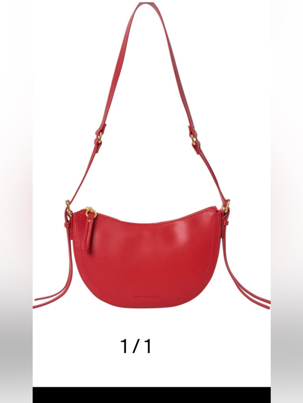 Urban Originals Bright Red Crescent Shoulder Bag